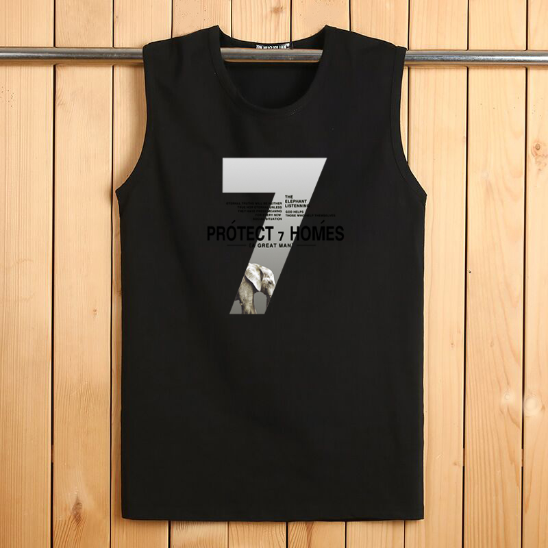 Day special vest men plus size new cotton men's T-shirt sleeveless T-shirt loose casual sports chopping sleeves