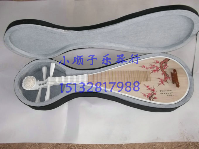 Factory direct white pipa white blue and white porcelain Pipa plum blossom pattern Pipa playing musical instrument gift nail tape