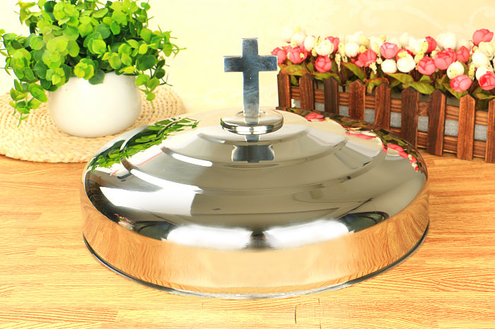 Christian communion utensils supplies stainless steel communion cup plate 72 holes (separate lid)