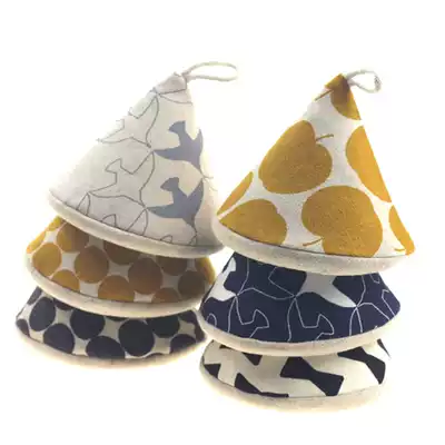 Japanese imported cotton hemp cloth hand made Japanese hat type anti-hot gloves enamel iron cast pot triangle pot hat pan grab