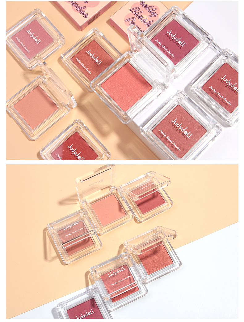 Cam Judydoll đơn sắc má hồng tự nhiên kéo dài không đánh dấu tấm Apricot quế nàng tiên cá - Blush / Cochineal má hồng morphe
