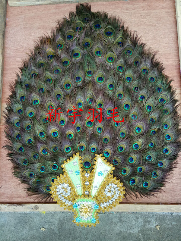 【Direct from Manufacturer】Peacock Feather Large Fan Film Props Hand Fan Palace Ancient Drama Feather Fan