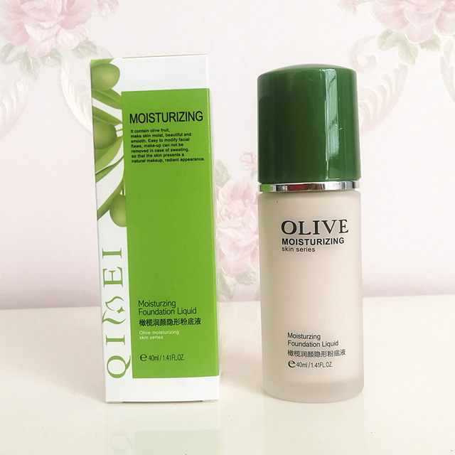 Chimei Olive Waterproof Invisible Liquid Foundation 40ml Moisturizing Concealer ເຄື່ອງສຳອາງຂອງແທ້ ສົ່ງຟຣີ