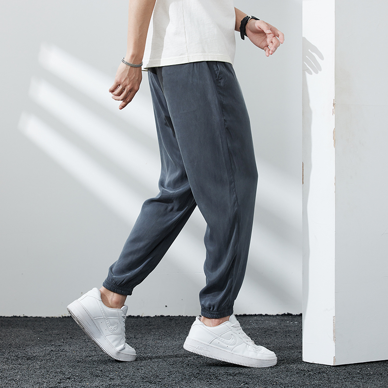 Copper Ammonia Silk Men's Pants, New Summer Style, Cool Ice Silk Casual Pants, Lightweight Drapey Nine-Point Pants, Jogger Sports Pants for Men Copper Ammonia Silk Men's Pants, New Summer Style, Cool Ice Silk Casual Pants, Lightweight Drapey Nine-Point Pants, Jogger Sports Pants for Men