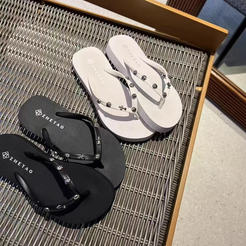Women's Summer Flip-Flops 2026 Korean Style Cross-Strap Non-Slip Beach Sandals Wedge Heel Thong Sandals Women's Summer Flip-Flops 2026 Korean Style Cross-Strap Non-Slip Beach Sandals Wedge Heel Thong Sandals