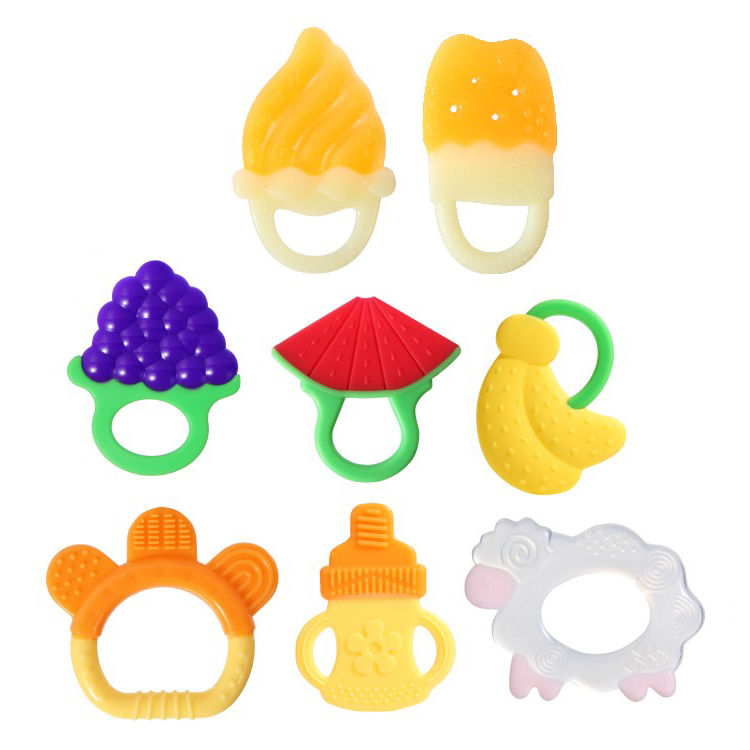 Baby Tooth Gum Baby Fruit Goodenware Grinders Baton baby non-toxic soft silicone gel can be boiled for 3-6-12 months