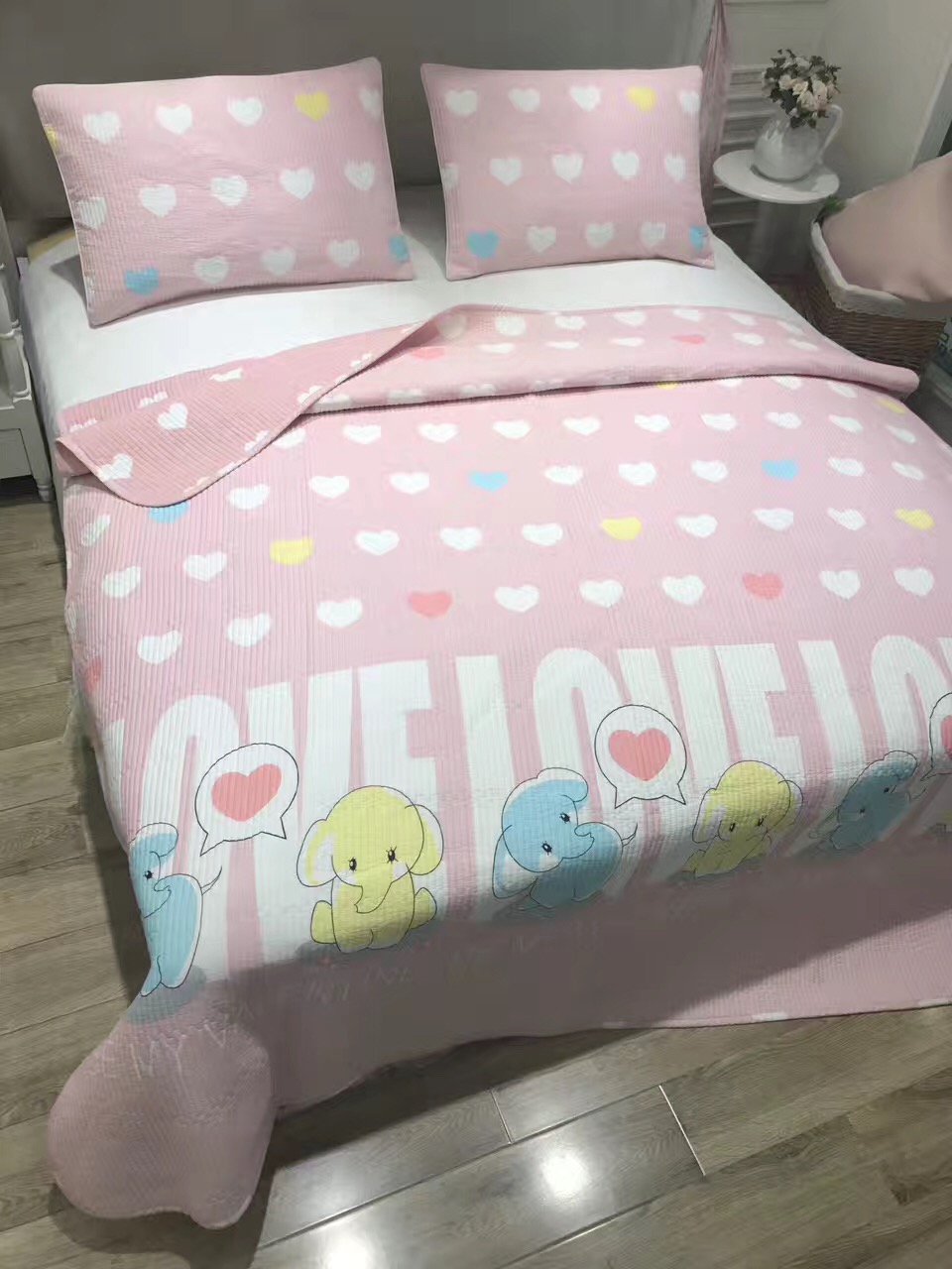 Giặt twill Hàn Quốc được điều hòa không khí bởi phim hoạt hình trẻ em quilting bởi kênh bí mật pad mat mat nệm bông trải giường ra giường