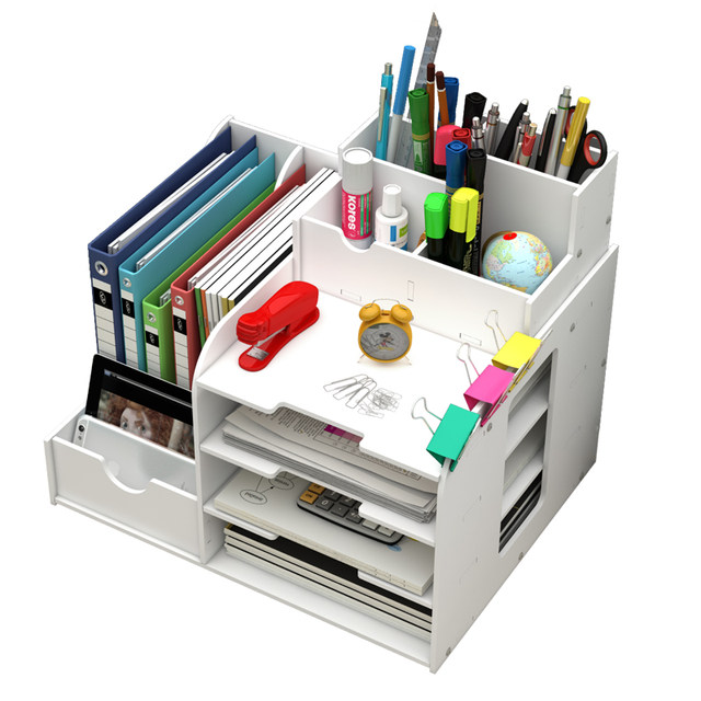 Office supplies folder storage box multi-layer bookshelf simple table multi-function book end file rack frame data rack