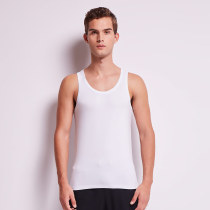 Kasenlan mens vest pure cotton loose solid color sleeveless base shirt sports fitness leisure sweat-absorbing breathable summer
