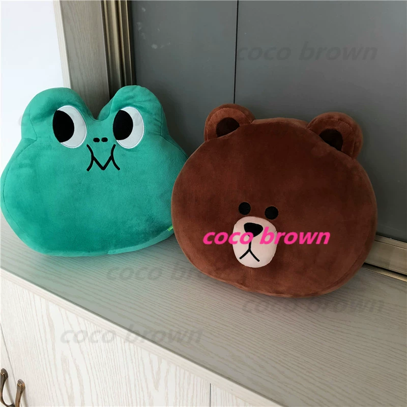 dòng Hàn Quốc Brown gấu có thể Ni thỏ sofa đệm xe đệm đồ chơi plush gối ấm cúng phòng khách giải trí - Trở lại đệm / Bolsters