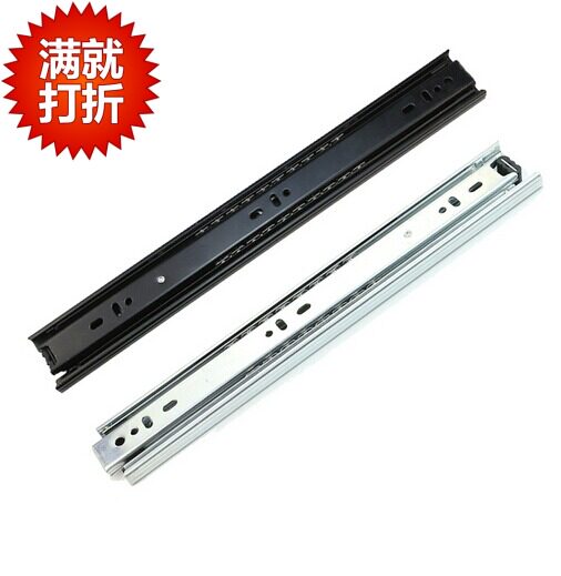 DRAWER TRACK FIVE GOLD ACCESSORIES DAMPER SLIDE RAIL HOME RAIL COMPUTER DESK SLIDE KEYBOARD DEPOSITORY THREE-SECTION RAIL MUTE