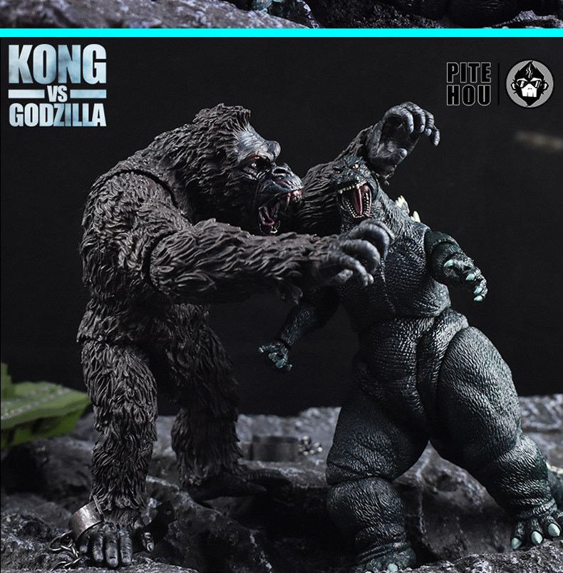 Куклы/ украшения/детали 哥斯拉大战金刚手办怪兽之王可动玩偶电影版红莲核能喷射模型摆件