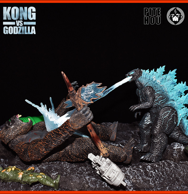 Куклы/ украшения/детали 哥斯拉大战金刚手办怪兽之王可动玩偶电影版红莲核能喷射模型摆件