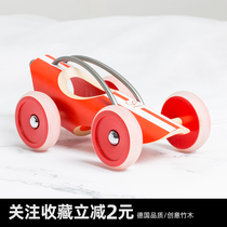 F1 Racing HAPE childrens toy red car bamboo wood game boys two-way rolling New Years creative cool gifts