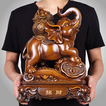 Property Fortune Elephant Pendulum of Feng Shui Town House Elephant pair of home Living room Jirus decoration Qiao relocating New residence Opening Gift