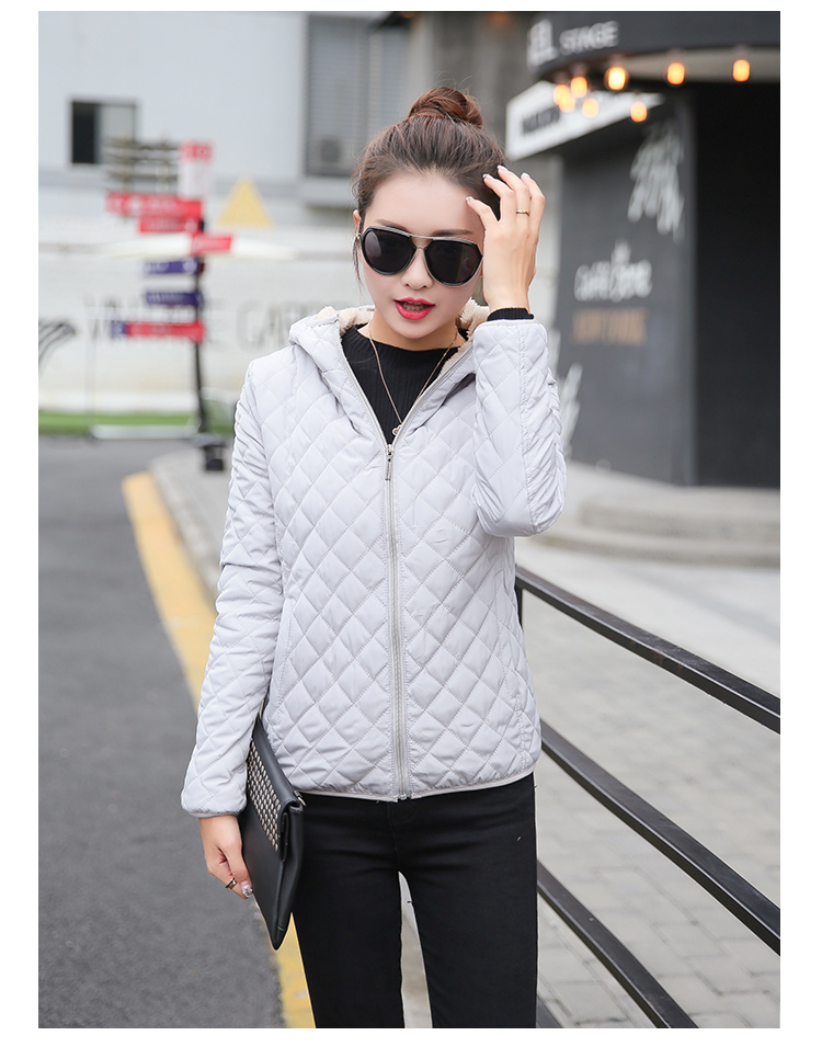 [Đặc biệt hàng ngày] kích thước lớn lỏng lẻo giản dị trùm đầu áo len cardigan dày ấm cừu cừu bông độn bông quần áo phụ nữ thời trang áo phao nữ