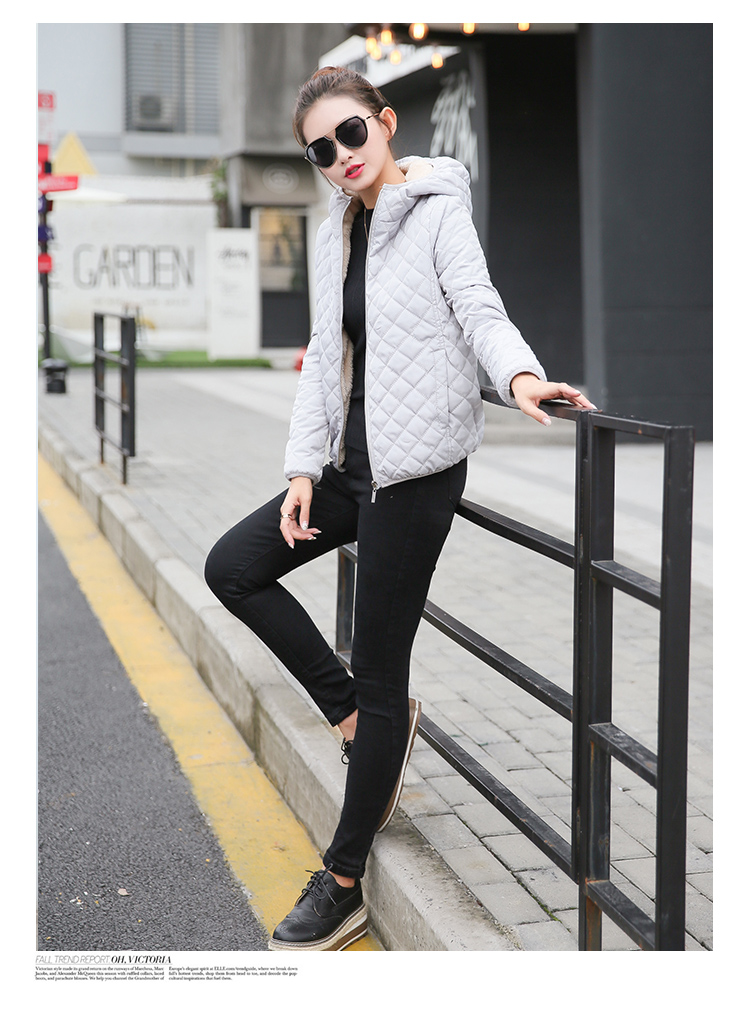 [Đặc biệt hàng ngày] kích thước lớn lỏng lẻo giản dị trùm đầu áo len cardigan dày ấm cừu cừu bông độn bông quần áo phụ nữ thời trang áo phao nữ