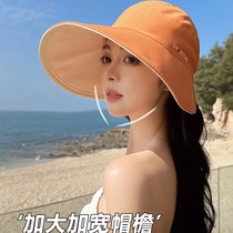 Hong Kong double-sided ice silk hollow top fisherman hat womens summer outdoor leisure anti-UV sun visor