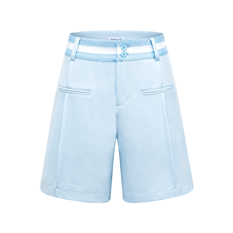 Golf High-Waisted Women's Shorts, Mid-Length, White, Blue, Black, Slimming, Sports Casual Pants, Versatile