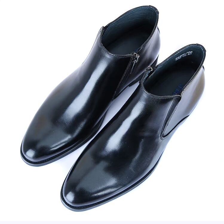 Giày len mùa thu và mùa đông Giày da nam cao cấp Giày boot nam cộng với nhung cotton giầy cầu lông lining