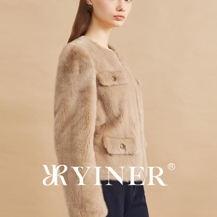 Yiner Specially Selects 2024 Winter Style One-Piece Mink Fur Genuine Leather Fur Coat 8C64509316