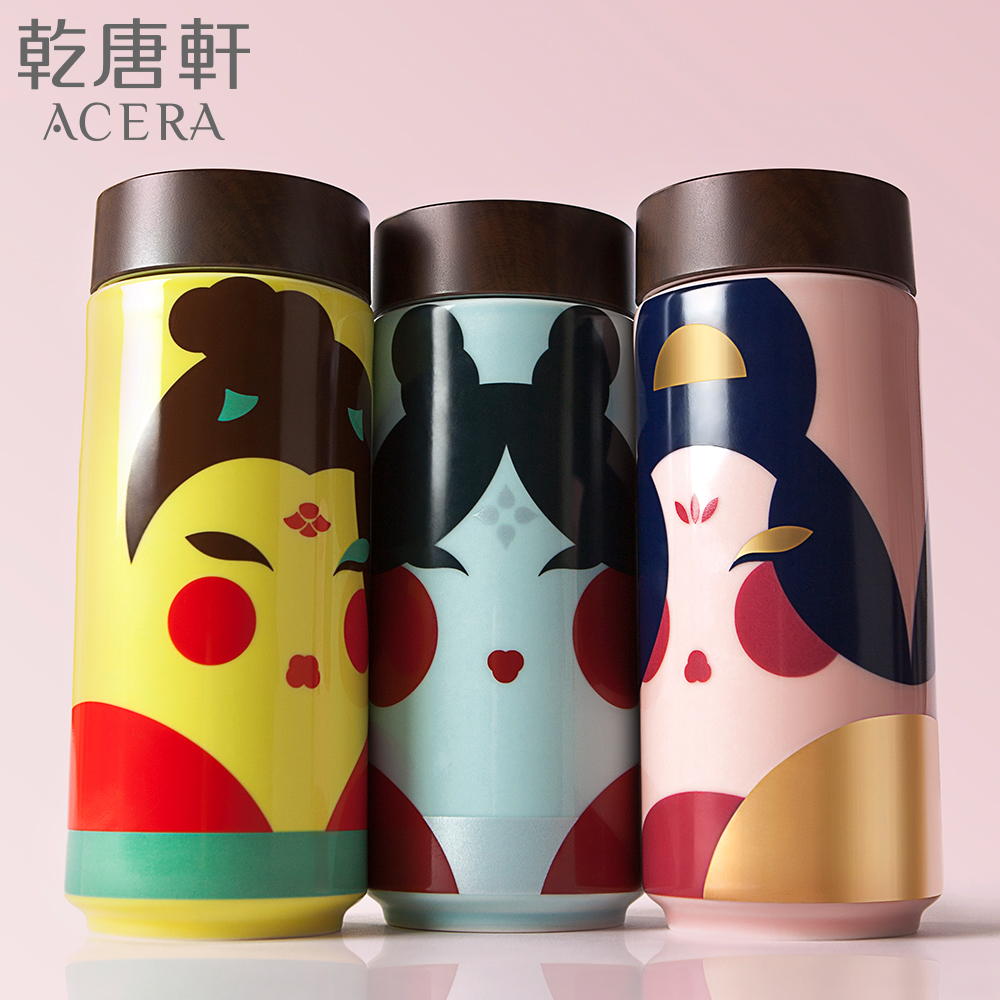 Do Tang Xuan porcelain imitation wood grain asurgeon - UP facebook cover portable cup (350 ml) double Tang qiao beauty makeup to show