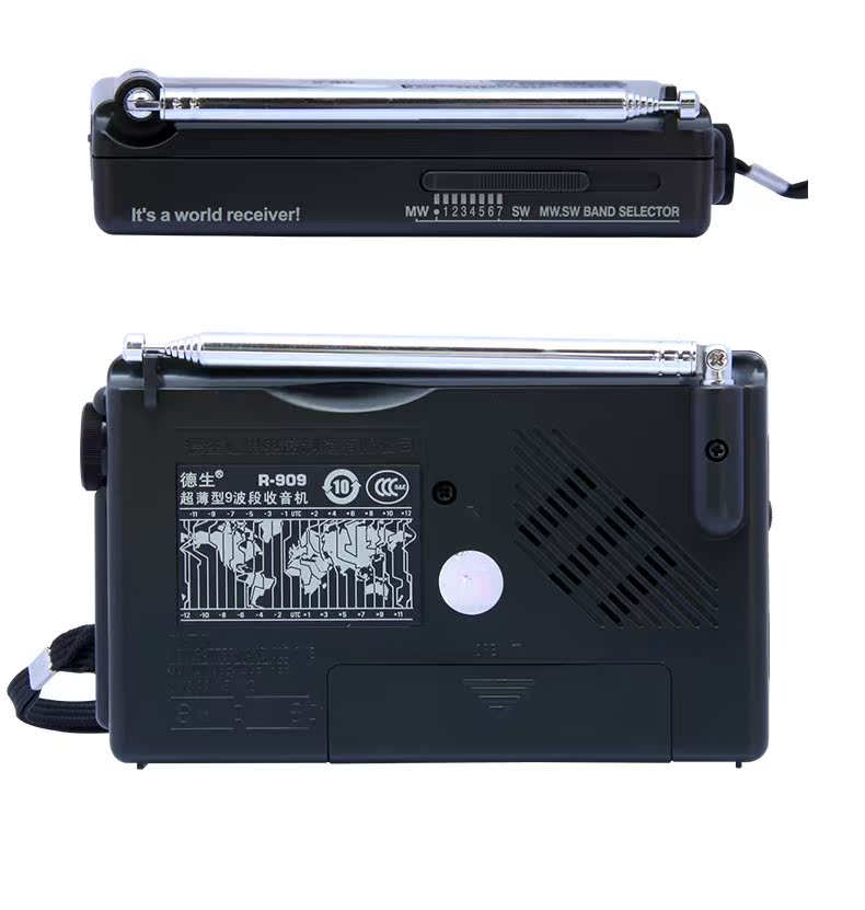 máy phát nhạc mini Tecsun / Desheng R-909 đài phát thanh FM bán dẫn di động toàn dải cũ - Máy nghe nhạc mp3 Máy nghe nhạc MP3 FPT