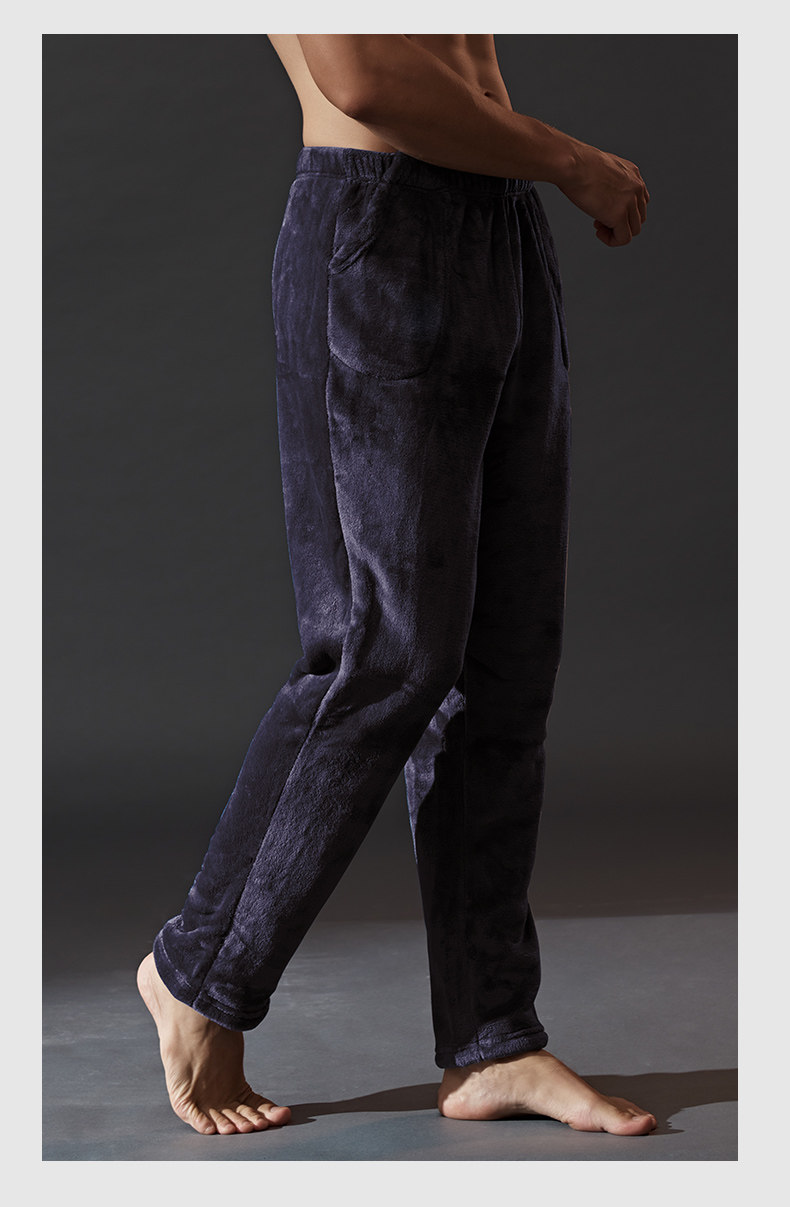 B Женские фланелевые штаны плюс бархатные домашние брюки снаружи (7) .jpg