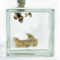 Cloud glass brick bathroom partition wall Bar art screen background wall light-transmissive small brick 14 5*14 5*8