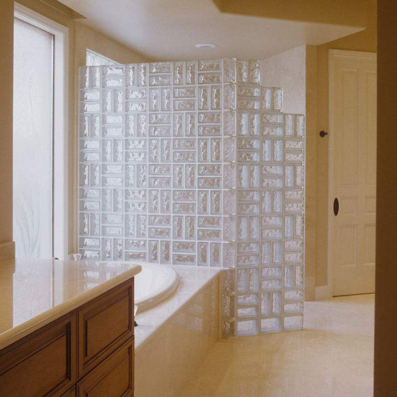 Internet celebrity ultra-white crystal glass brick side ice crystal pattern solid brick transparent light-transmitting screen bathroom partition wall