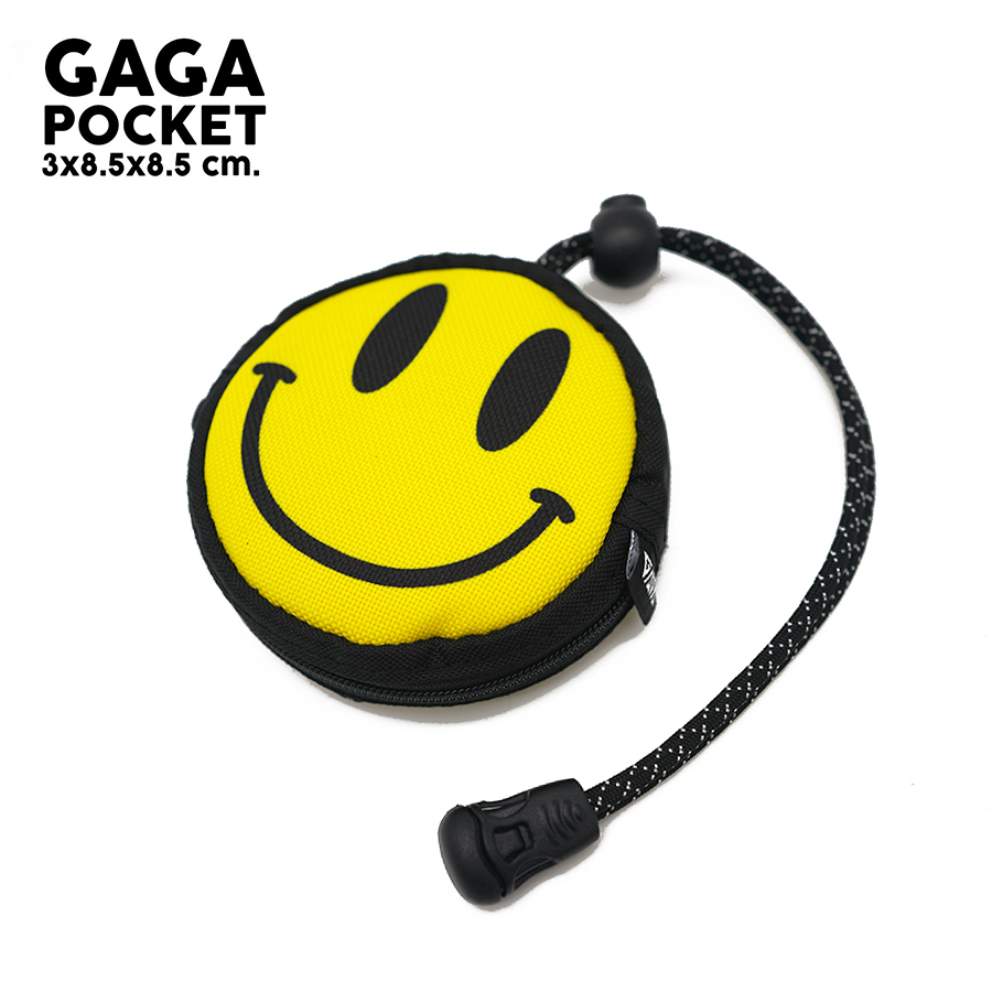 Thai Chaump GAGASHOP Smiley Face Key Bag Zero Money Headphones Bag Pendant Car Canvas Portable Draw Design-Taobao