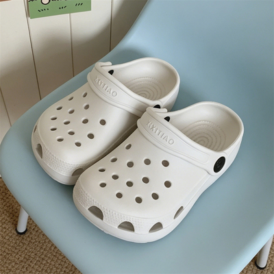 Thin Strap Children's Clogs Japanese Style Simple Boys' and Girls' Outdoor Beach Sandals Summer Parent-Child Closed-Toe Slippers — 3