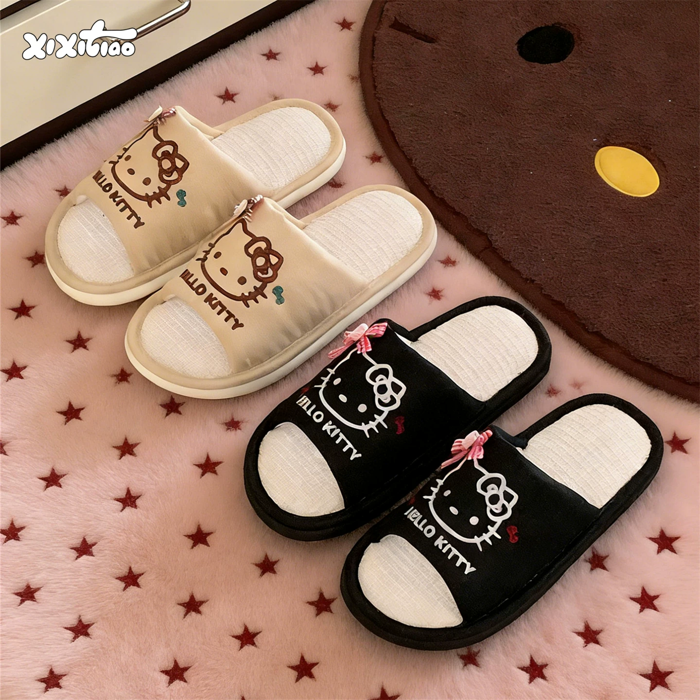 Hello Kitty, Нескользящие тапочки для студентов, впитывают влагу и запах
