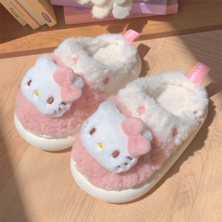 Thin sanrio cute hello kitty fur shoes