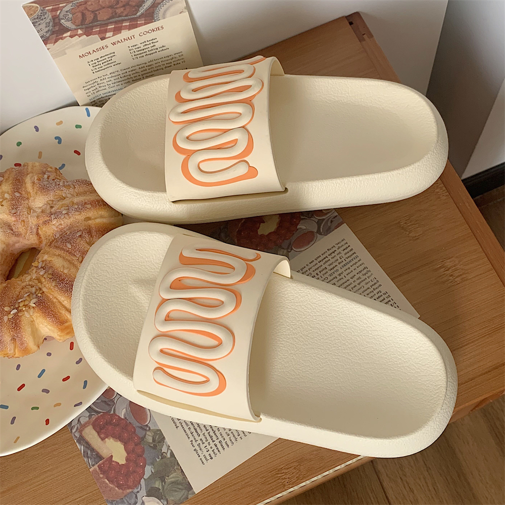 Fine thin strips individuality small crowdsourced slippers for men and women Summer outwear home Eva deodorized soft thick sole cool towed beach shoes-Taobao