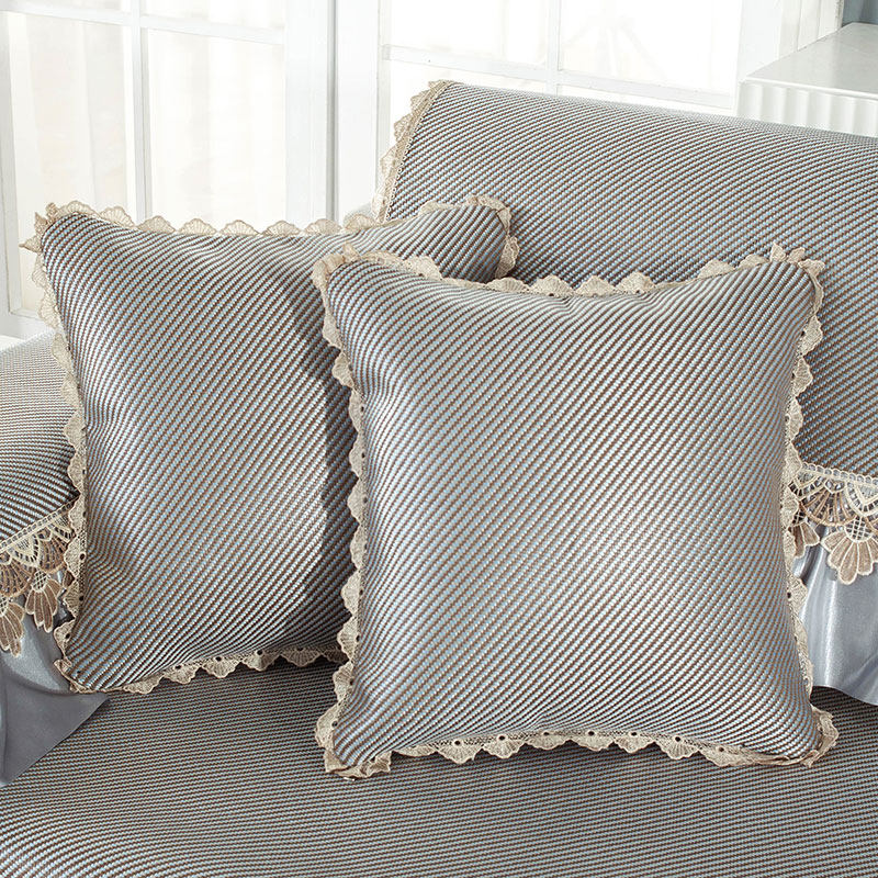 Summer ice silk cool mat rattan seat pillowcase car cushion cover bed pillowcase summer sofa pillow backrest pillow custom