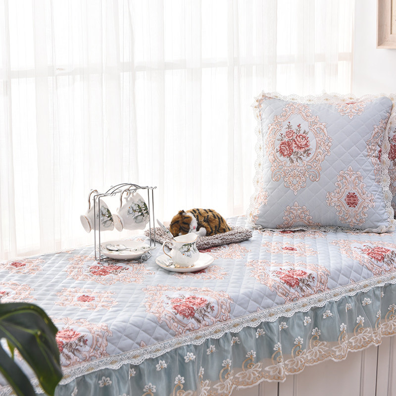 Bay window mat, window sill mat, non-slip, modern Chinese minimalist balcony mat, bay window blanket, floor-to-ceiling window mat, custom machine washable