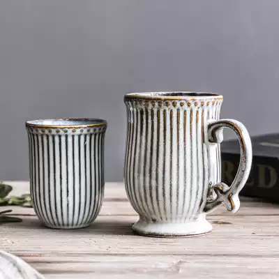 Mug Nordic creative ceramic retro personalized water Cup home cup table drinking water Tea Cup student coffee cup