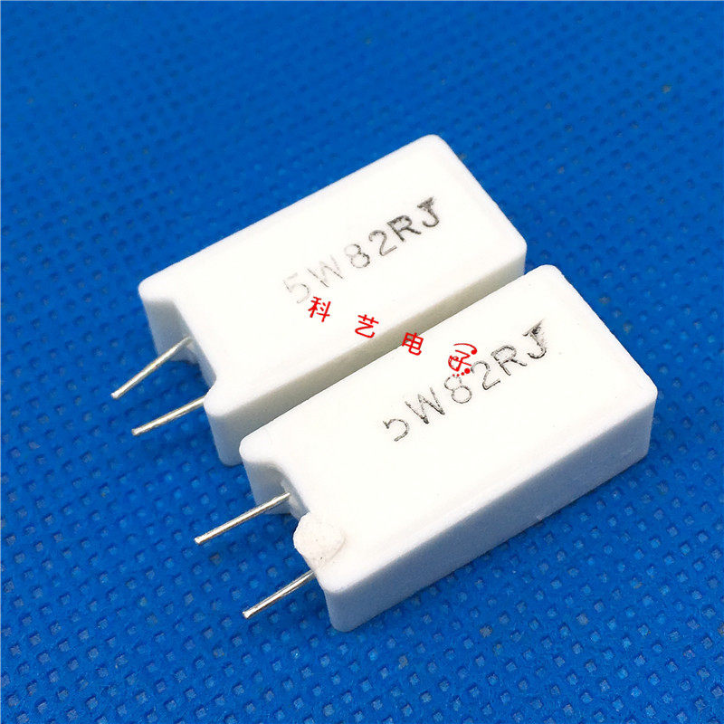 Ceramic resistor RX27-5 5W watt 82R 82 ohm J 5% cement resistor vertical 10