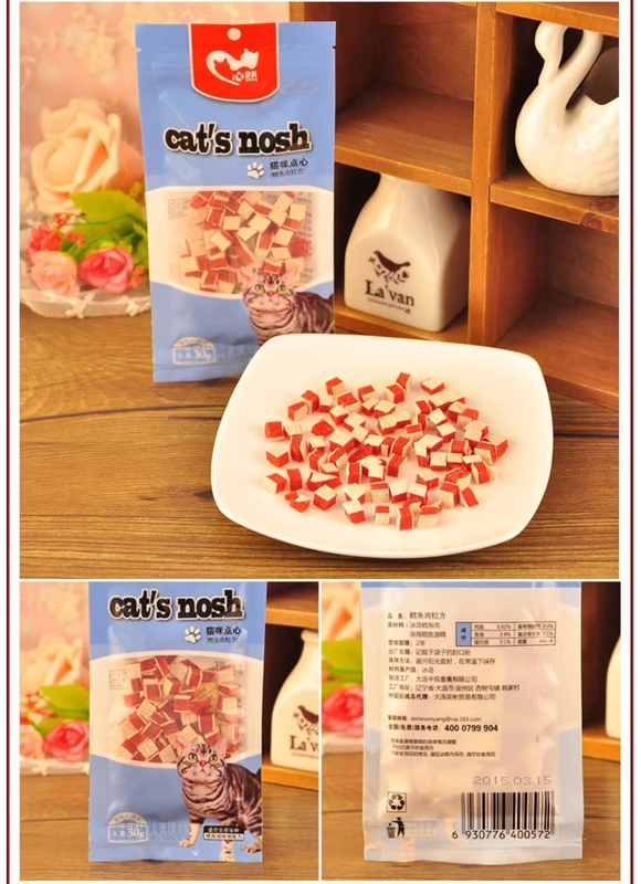 Heart Ran Cod Meat 30g Funny Cat Snack Sandwich Cat Thưởng thức Snack Pet Cat Snack Cat Snack - Đồ ăn nhẹ cho mèo