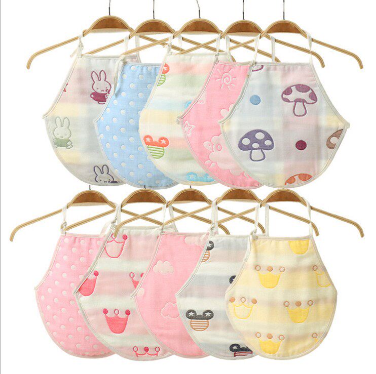 Cotton 6-layer gauze baby apron bellyband baby supplies belt apron six-layer gauze