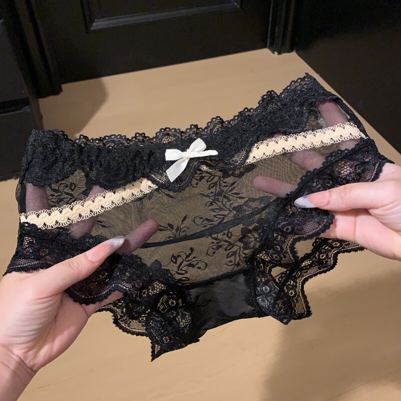 Sexy Pure Desire Style Lace Panties for Women, Anti-Chafing, 2026 New Style Triangle Panties, Mesh Breathable Thin High-Quality