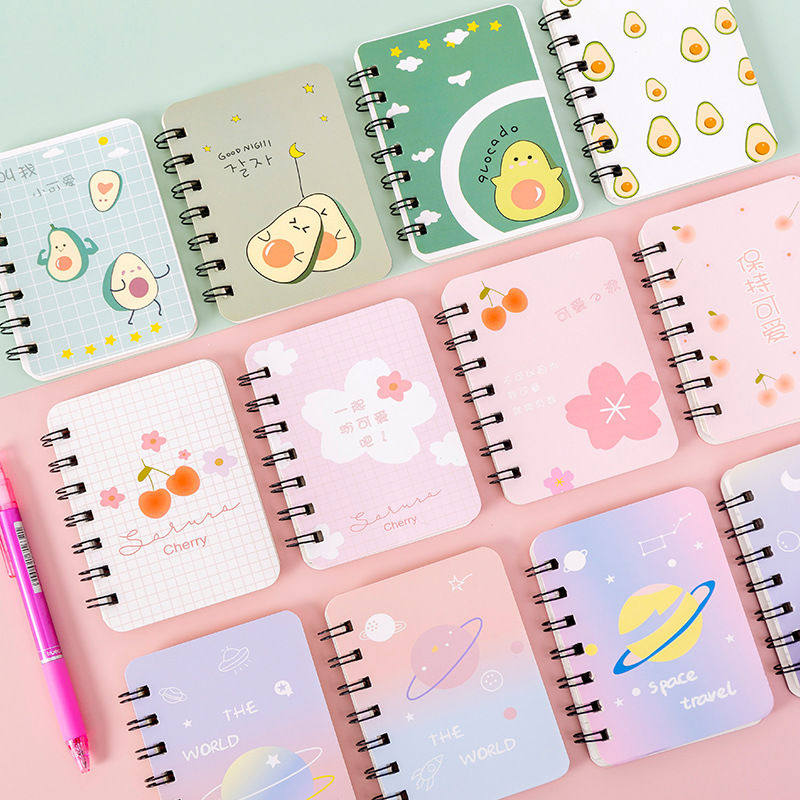 Small Loose-leaf Side Flip Portable Coil Notebook Carry-on Mini Creative Pocket Notepad Cross Wire Benson Stationery