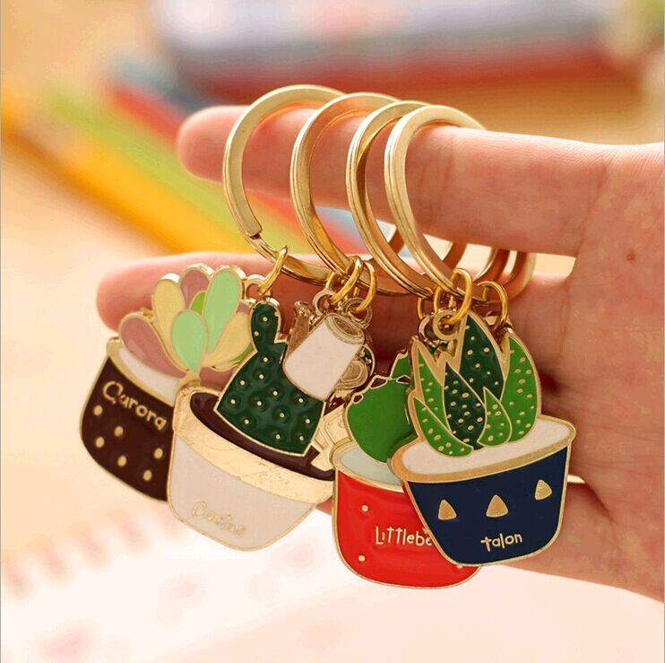 Korea Creative Cartoon Styling Key Buckle Cute Animal Pattern Minimun Metal Keyring Fashion Practical Pendant