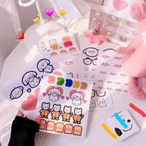 Cartoon cute handbook stickers decorated with small patterns INS wind girl heart creative handbook material DIY polka dot stickers