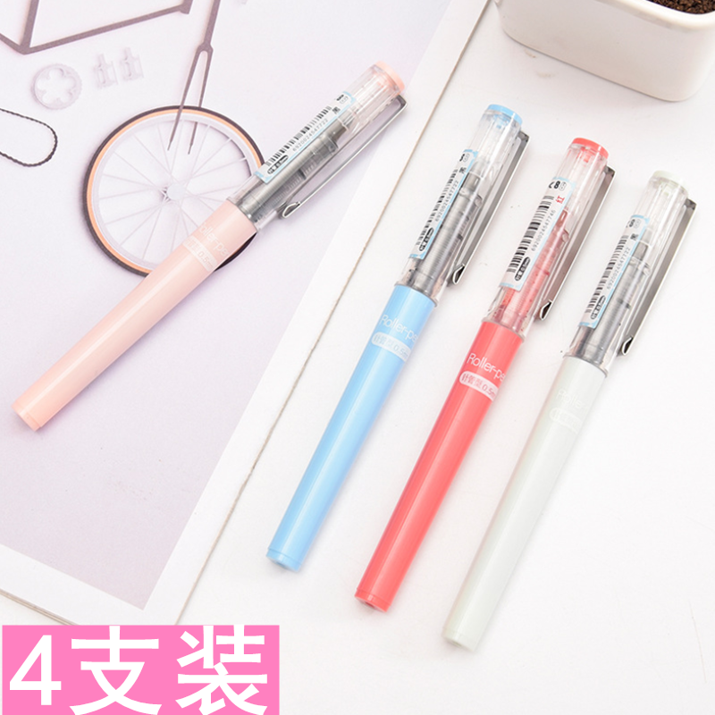 Snow straight liquid bead walking pen 0 38 Black gel pen for students 0 5mm water pen signature pen Stationery supplies