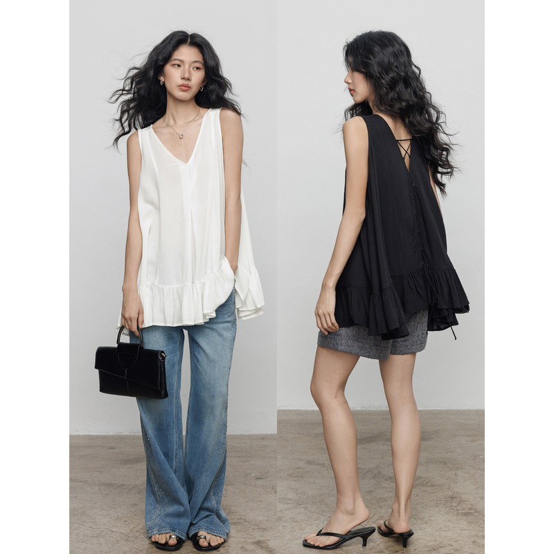 Havegan/Summer Lazy Old Money Style Vest for Women, Relaxed A-Line Vacation Chic Outerwear Top Havegan/Summer Lazy Old Money Style Vest for Women, Relaxed A-Line Vacation Chic Outerwear Top