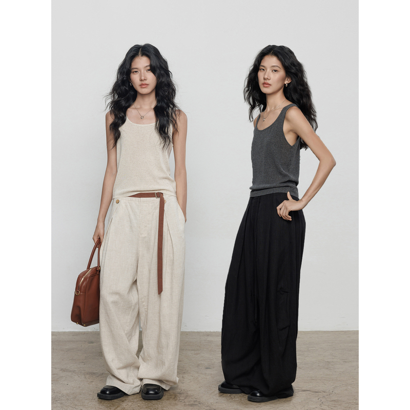 Havegan/Summer Lyocell Linen Knitted Camisole for Women, Old Money Style, Relaxed Vacation Top Havegan/Summer Lyocell Linen Knitted Camisole for Women, Old Money Style, Relaxed Vacation Top