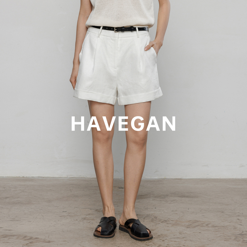 Havegan/Relaxed Style Commuting Summer Linen Casual Shorts 2026 New Style Elegant Loose-Fit Four-Quarter Pants