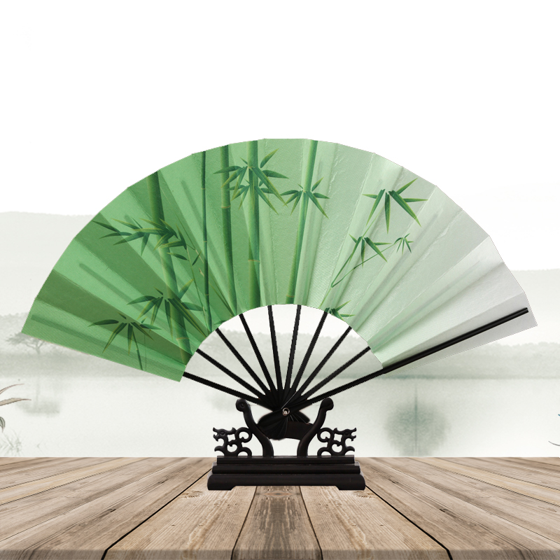 Cosplay props Japanese ten-bone bat fan silk cloth can be turned into Chinese style women's dance ancient style folding fan